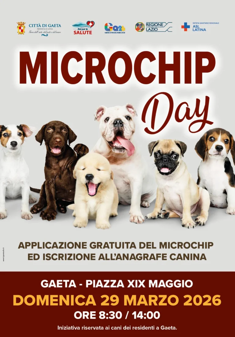 Locandina ufficiale microchip day a gaeta