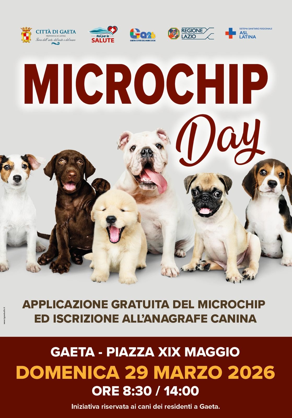 Locandina ufficiale microchip day a gaeta