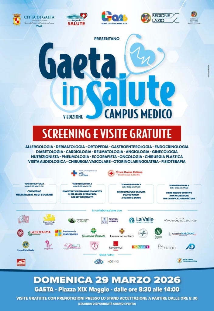 Locandina ufficiale gaeta in salute 2026